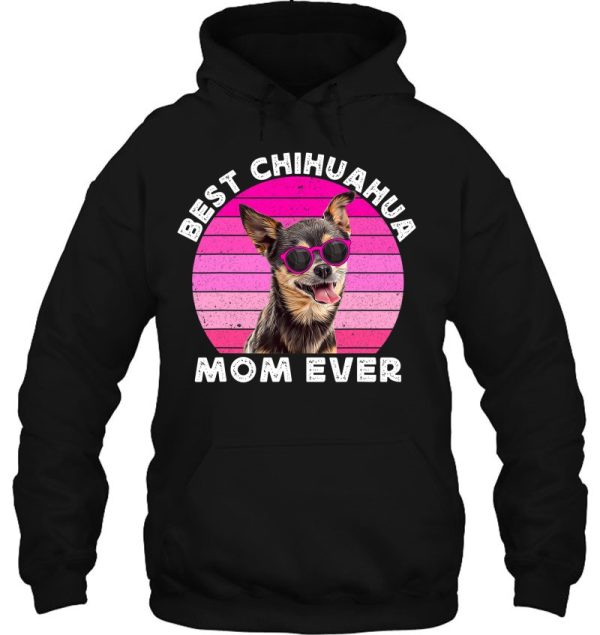 Chihuahua Mom For Women Retro Black Chiwawa Lover Dog Mom