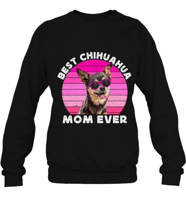Chihuahua Mom For Women Retro Black Chiwawa Lover Dog Mom