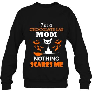 Chocolate Lab Mom Shirt Nothing Scares Me Halloween 4