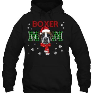Christmas Boxer Mom Plaid Santa Hat Cute Dog Lover 3