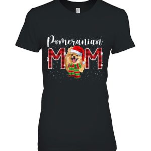 Christmas Pomeranian Mom Hat Santa Scarf Plaid Dog Mom Lover 2