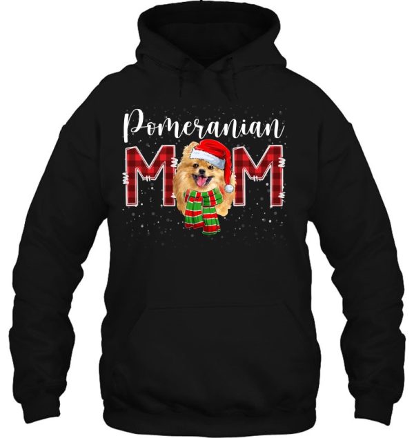Christmas Pomeranian Mom Hat Santa Scarf Plaid Dog Mom Lover