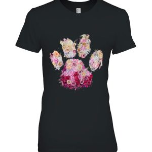 Colorful Roses Dog Pawprint – Dog Mom Gifts For Women