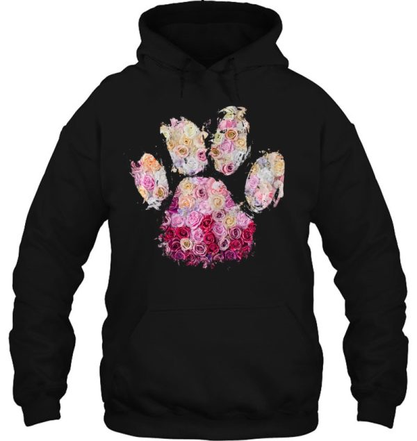 Colorful Roses Dog Pawprint – Dog Mom Gifts For Women