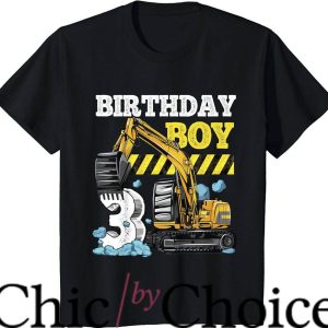 Construction Birthday T-Shirt Construction Truck 3rd T-Shirt