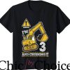 Construction Birthday T-Shirt Digger Builder Shirt Birthday