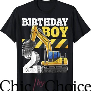 Construction Birthday T-Shirt Excavator Vehicle T-Shirt