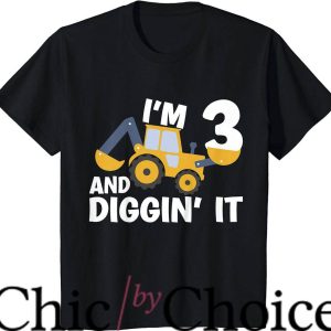 Construction Birthday T-Shirt I’m 3 N Diggin’ It T-Shirt