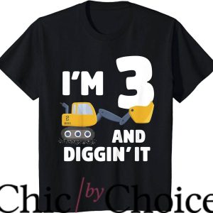 Construction Birthday T-Shirt I’m Three T-Shirt Birthday
