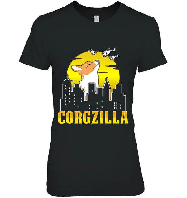 Corgzilla Funny Dog Corgi Lover Shirt Dog Mom