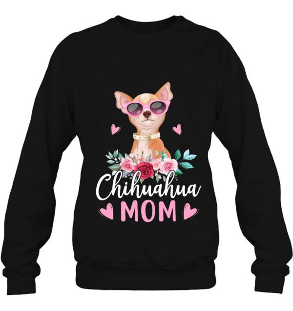 Cute Chihuahua Mom Sunglasses Flower For Chihuahua Owner