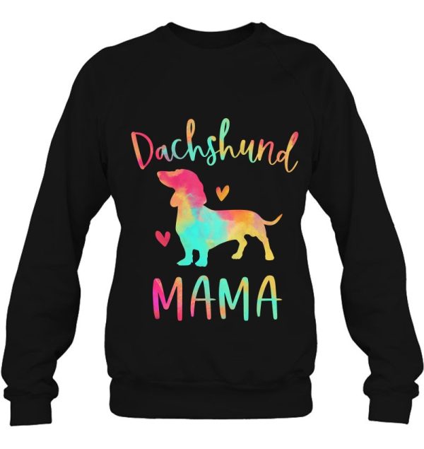 Dachshund Mama Colorful Doxie Gifts Dog Mom Pullover