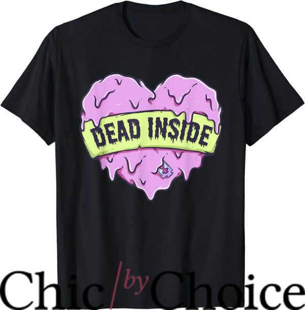 Dead Inside T-Shirt Melting Heart Emo T-Shirt Trending