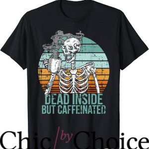 Dead Inside T-Shirt Retro Distressed Coffee T-Shirt Trending