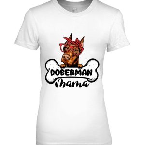 Doberman Mama Shirt Dog Bone Mother’s Day Dog Mom