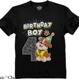 Dog Birthday T-Shirt Cute Birthday 4 Years Old Tee Birthday