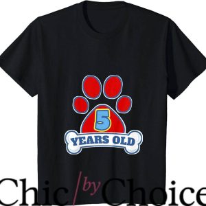 Dog Birthday T-Shirt Five Years Old T-Shirt Birthday