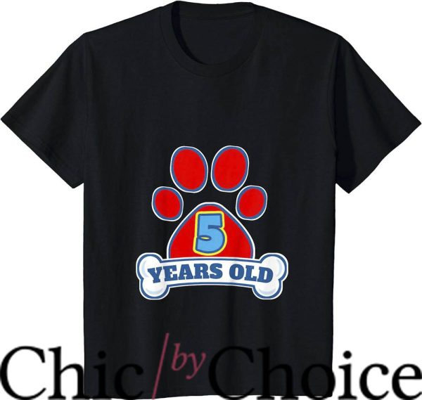 Dog Birthday T-Shirt Five Years Old T-Shirt Birthday