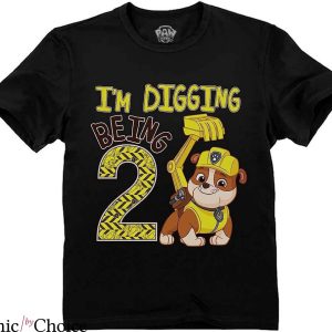 Dog Birthday T-Shirt I’m Digging Being Two Tee Birthday