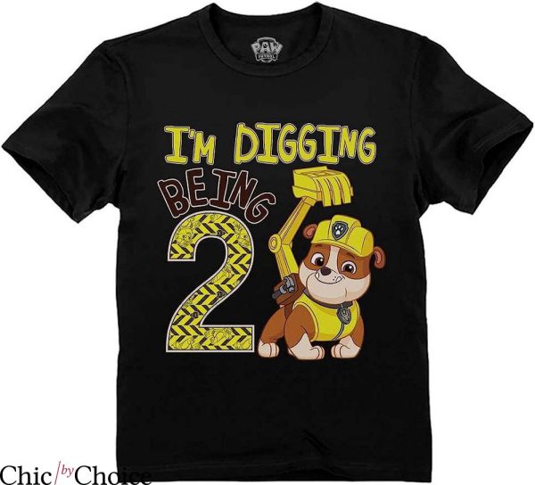 Dog Birthday T-Shirt I’m Digging Being Two Tee Birthday