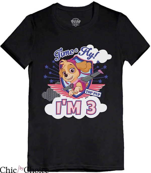 Dog Birthday T-Shirt Time To Fly I’m 3 T-Shirt Birthday