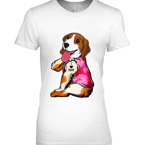 Dog I Love Mom Tattoo Beagle Dog Lover Women Gifts Dog Mom