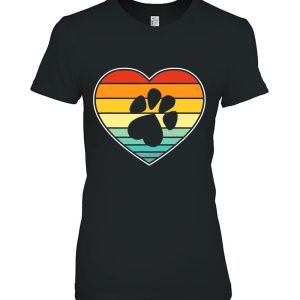 Dog Love Paw Shirt Dog Mom Dad Retro Vintage Dog Paw 1 Dog Love Paw Shirt Dog Mom Dad Retro Vintage Dog Paw 2