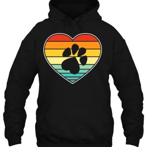 Dog Love Paw Shirt Dog Mom Dad Retro Vintage Dog Paw 2 Dog Love Paw Shirt Dog Mom Dad Retro Vintage Dog Paw 3