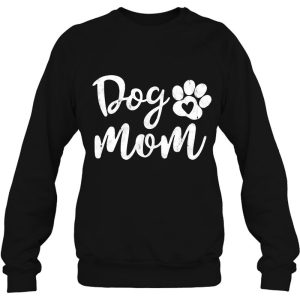 Dog Mom Cute Paw Heart For Mom Life Dog Mom Women Girls Pullover 4