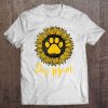 Dog Mom Dog Paw Print Sunflower Version