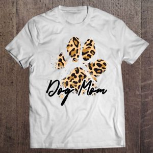 Dog Mom Gift Leopard Paw Print Fur Mama