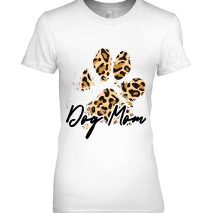 Dog Mom Gift Leopard Paw Print Fur Mama
