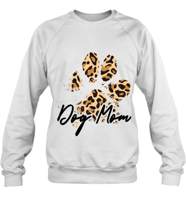 Dog Mom Gift Leopard Paw Print Fur Mama