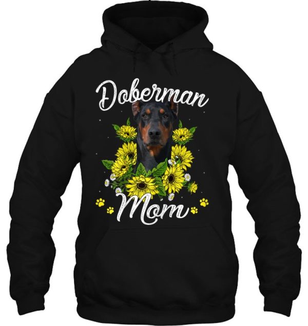 Dog Mom Mother’s Day Gift Sunflower Doberman Mom