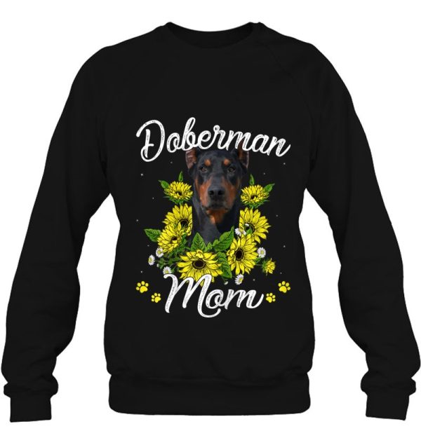 Dog Mom Mother’s Day Gift Sunflower Doberman Mom