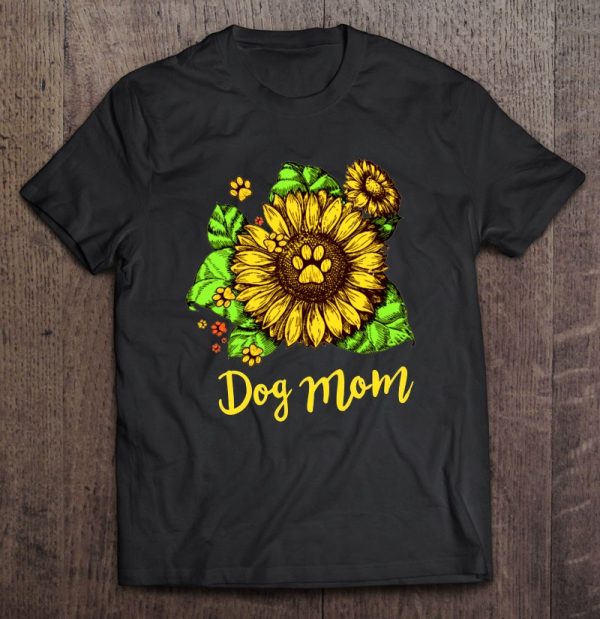 Dog Mom Paw Dog Sunflower Version