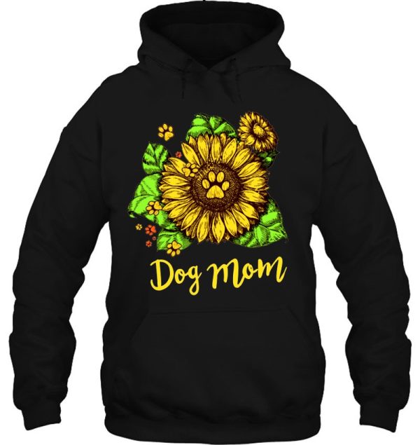 Dog Mom Paw Dog Sunflower Version