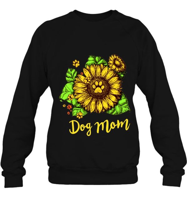 Dog Mom Paw Dog Sunflower Version