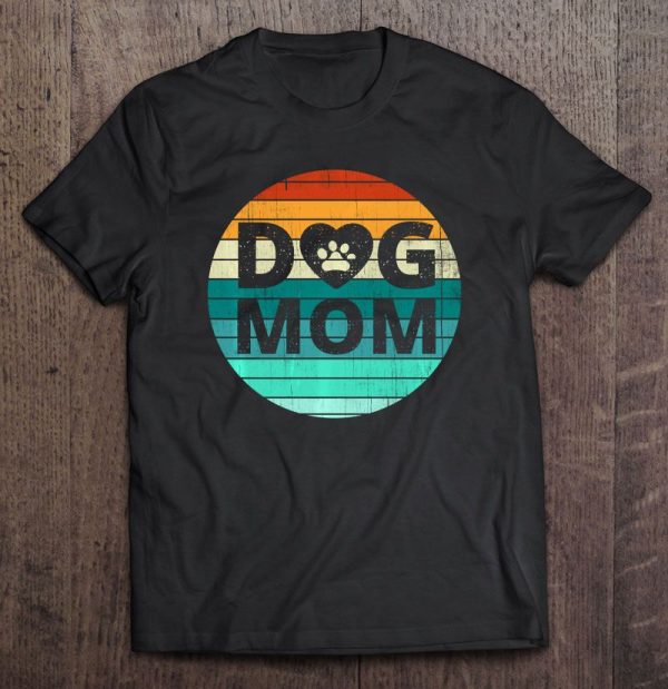 Dog Mom Paw Dog Vintage Version