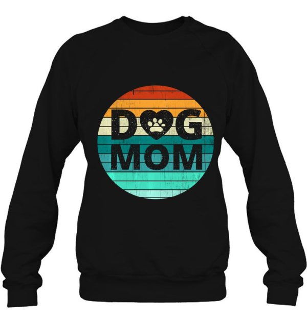 Dog Mom Paw Dog Vintage Version