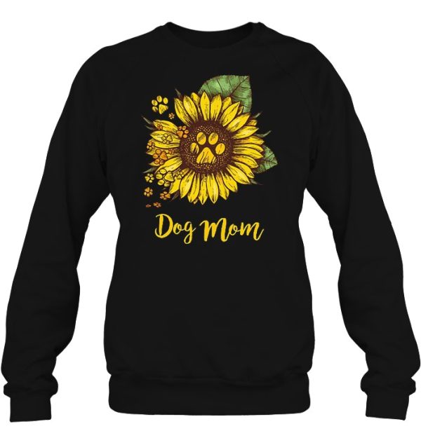 Dog Mom Paw Sunflower