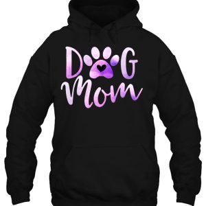 Dog Mom Purple Paw Love Rescue Dogs Cute Mama Gift 3
