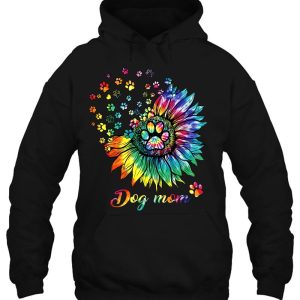 Dog Mom Spiral Dog Paws Tie Dye Dog Lover 3