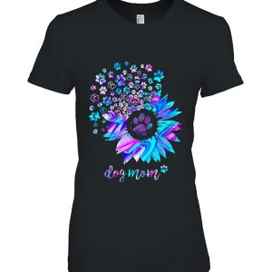 Dog Mom Sunflower Dog Paw Hologram