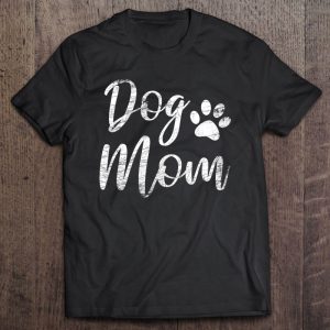 Dog Mom Vintage Distressed Design Funny Dog Paw 1