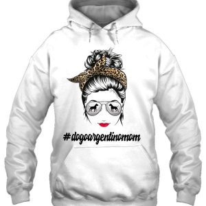 Dogo Argentino Dog Mom Messy Bun Leopard Women Puppy Lover 2 Dogo Argentino Dog Mom Messy Bun Leopard Women Puppy Lover 3