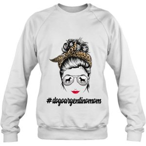 Dogo Argentino Dog Mom Messy Bun Leopard Women Puppy Lover 3 Dogo Argentino Dog Mom Messy Bun Leopard Women Puppy Lover 4