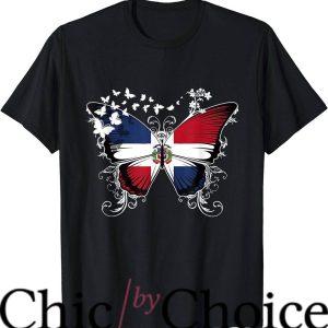 Dominican Republic T-Shirt Flag Butterfly Shirt Trending