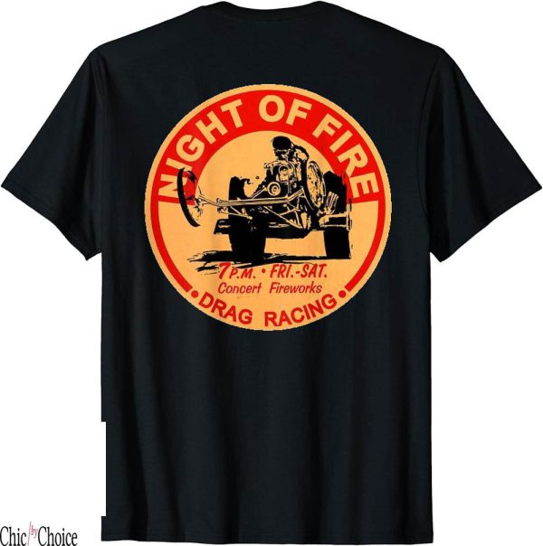 Drag Racing T-Shirt Retro Night Of Fire