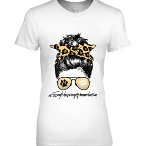 English Springer Spaniel Mom Dog Mom Messy Hair Bun Leopard